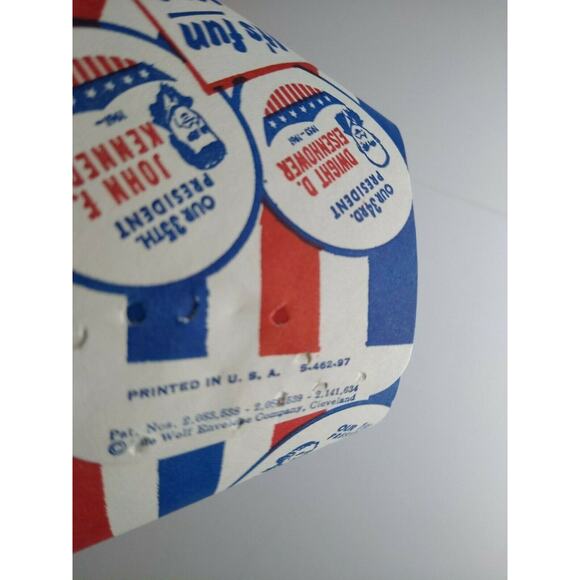Vintage 1960s US Presidents Milk Bottle Collar John Kennedy Lincoln Original NOS - Picture 9 of 9